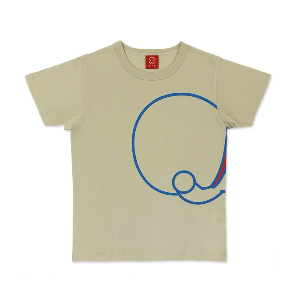 OJICO Tシャツ ドラえもん ゴロリ／グレージュ ユニセックスL