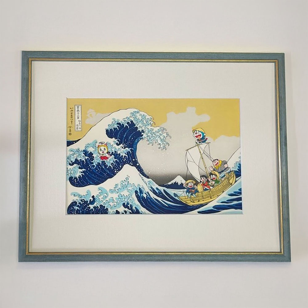 ドラえもん 浮世絵木版画 「富嶽三十六景 神奈川沖浪裏」 | ドラえもん