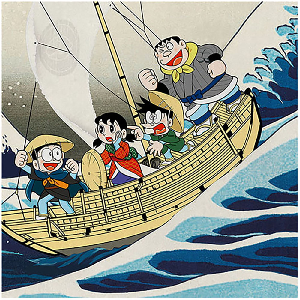 ドラえもん 浮世絵木版画 「富嶽三十六景 神奈川沖浪裏」 | ドラえもん ドラえもん 浮世絵木版画 「富嶽三十六景 神奈川沖浪裏」 | ドラえもん