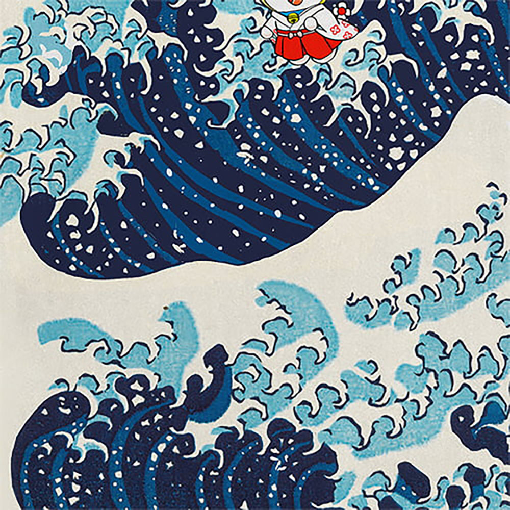ドラえもん 浮世絵木版画 「富嶽三十六景 神奈川沖浪裏」 | ドラえもん