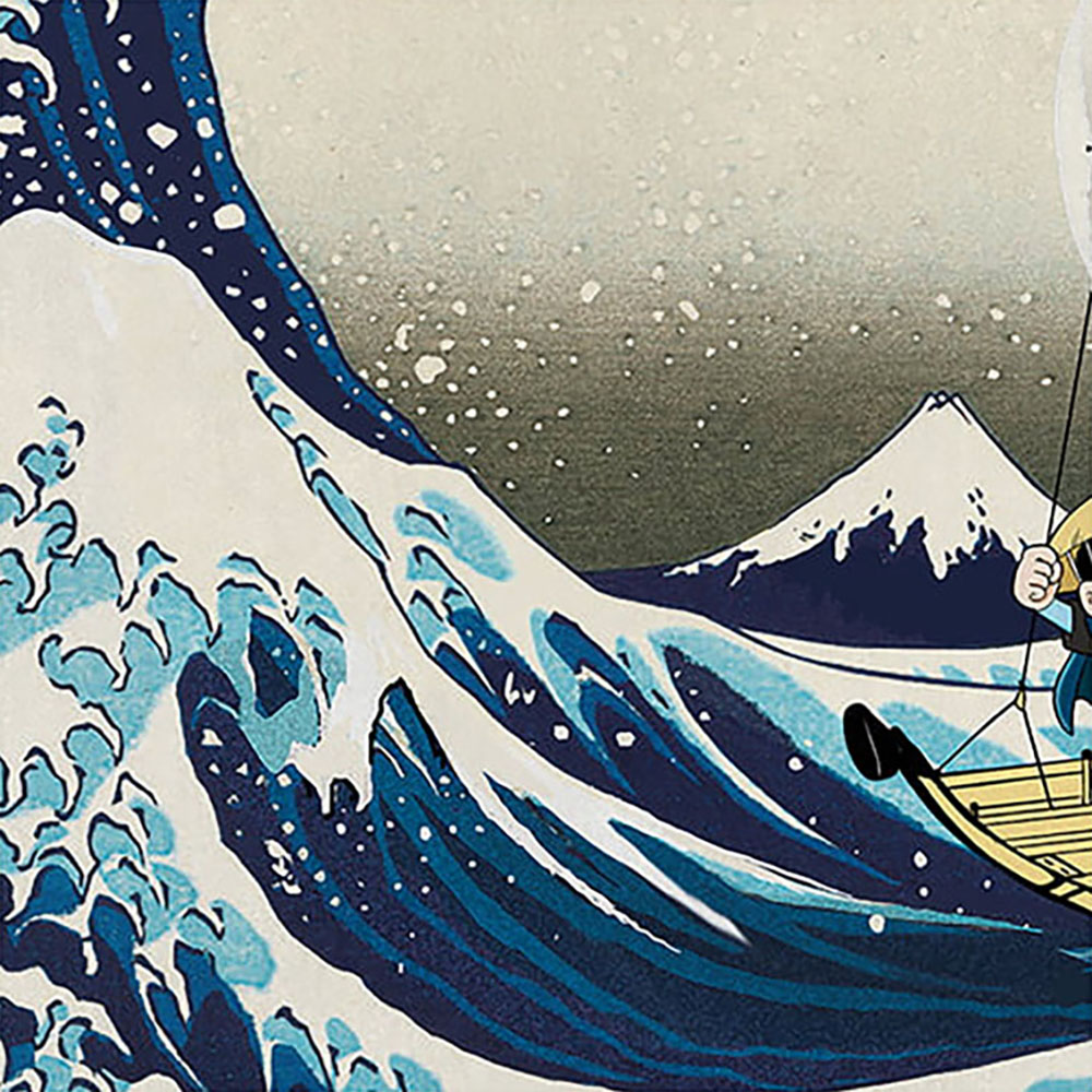 ドラえもん 浮世絵木版画 「富嶽三十六景 神奈川沖浪裏」 | ドラえもん
