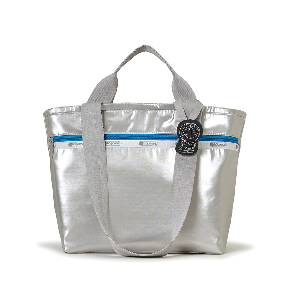 TWO HANDLE ZIP TOTE DORAEMON SILVER SHINE | ドラえもん未来デパート