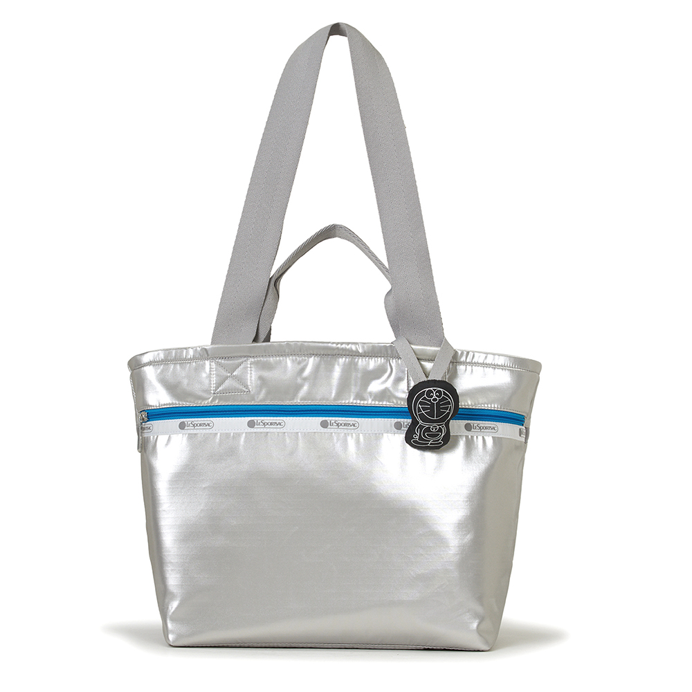 TWO HANDLE ZIP TOTE DORAEMON SILVER SHINE | ドラえもん未来デパート