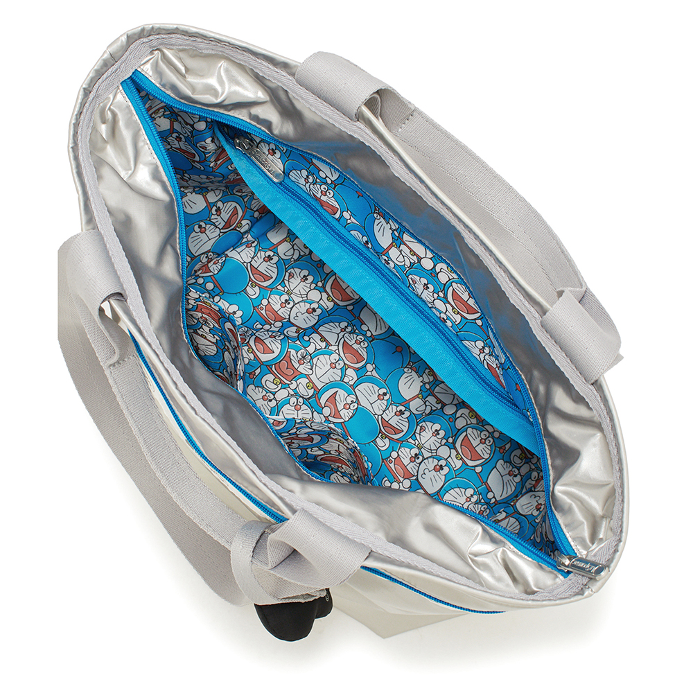 TWO HANDLE ZIP TOTE DORAEMON SILVER SHINE | ドラえもん未来デパート