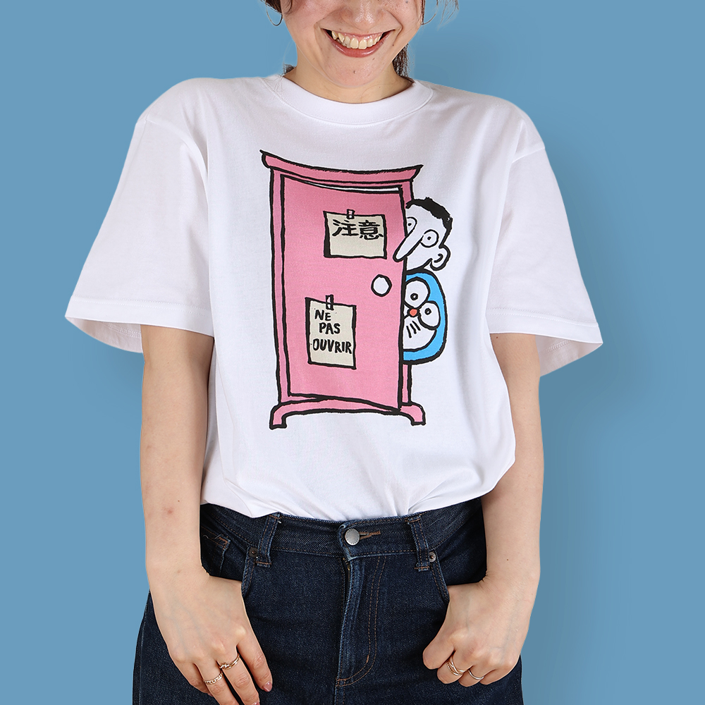 ドラえもん Jean Jullien コラボ Tシャツ Lサイズ 渋谷パルコ DORAEMON ＆ Jean Jullien T-SHIRT どこでもドア L | ドラえもん未来