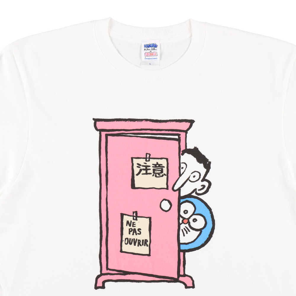 ドラえもん Jean Jullien コラボ Tシャツ Lサイズ 渋谷パルコ DORAEMON ＆ Jean Jullien T-SHIRT どこでもドア L | ドラえもん未来