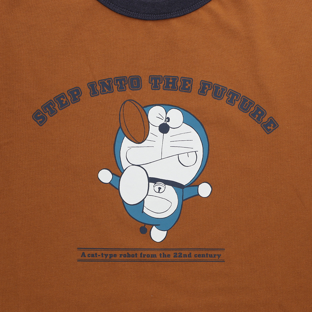THE DORAEMON STORE オリジナル リンガーTシャツ STEP INTO THE FUTURE