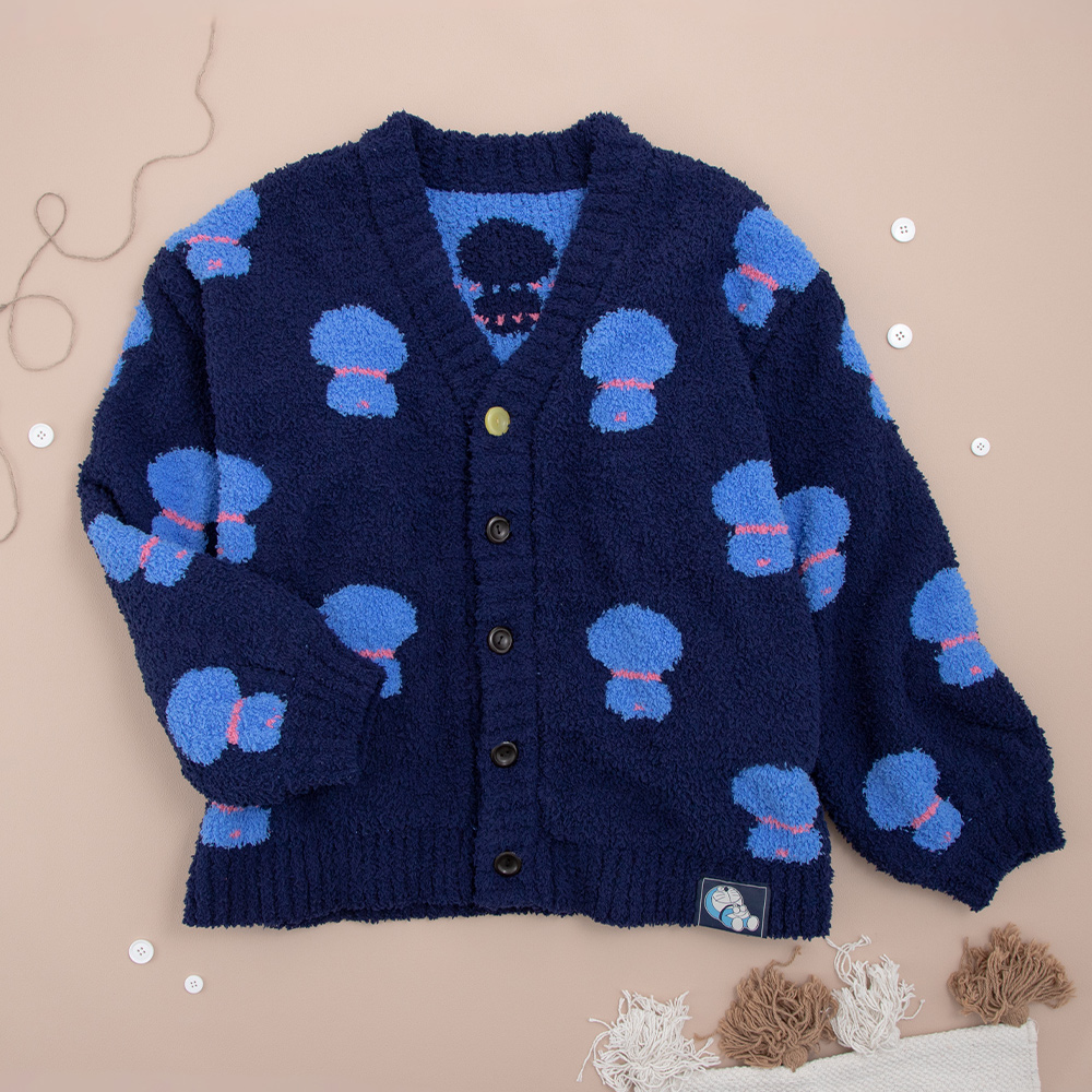 ドラえもん ふわふわカーディガン ネイビー | ドラえもん未来デパート