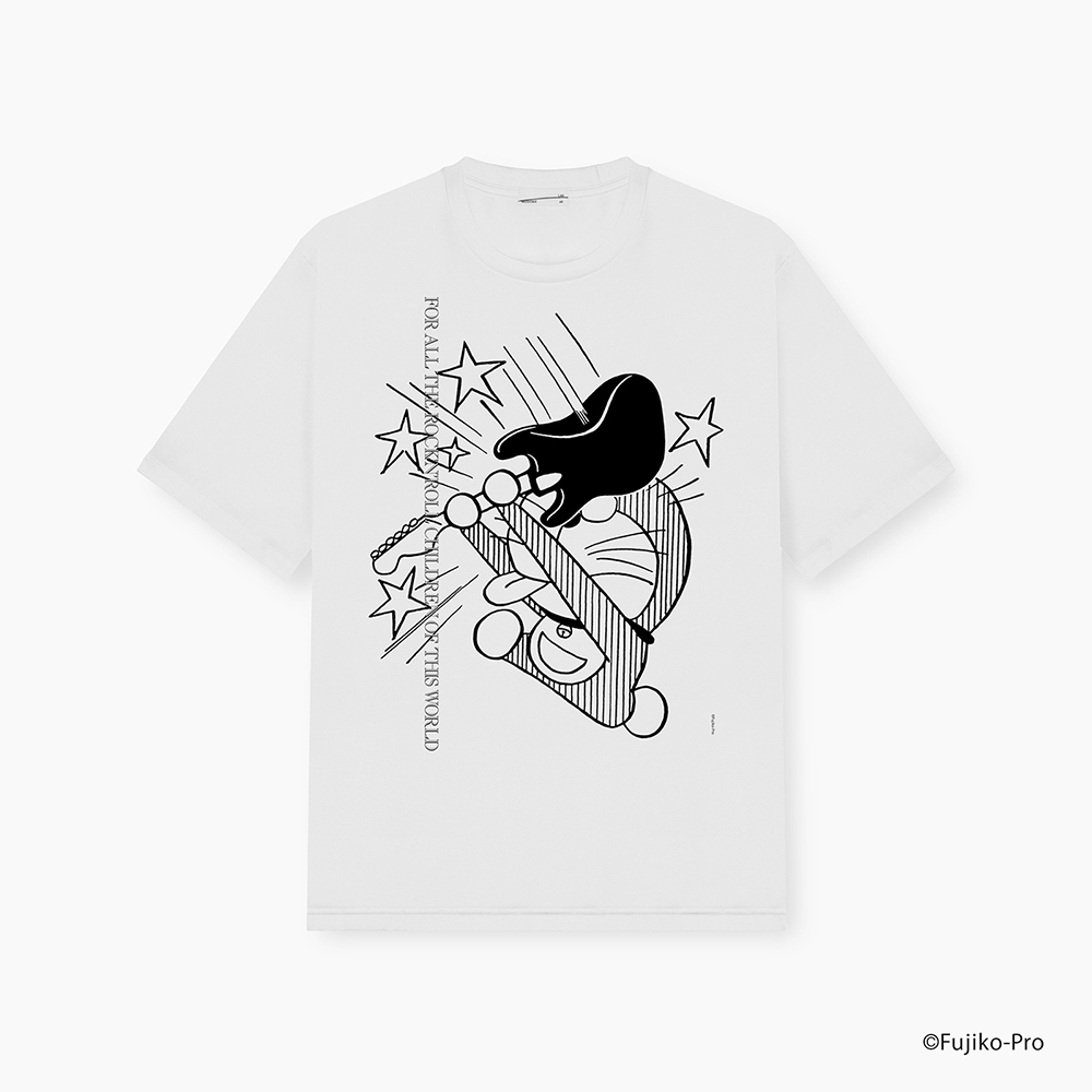DORAEMON / LAD MUSICIAN T-SHIRT ROCK'N'ROLL WHITE | ドラえもん未来