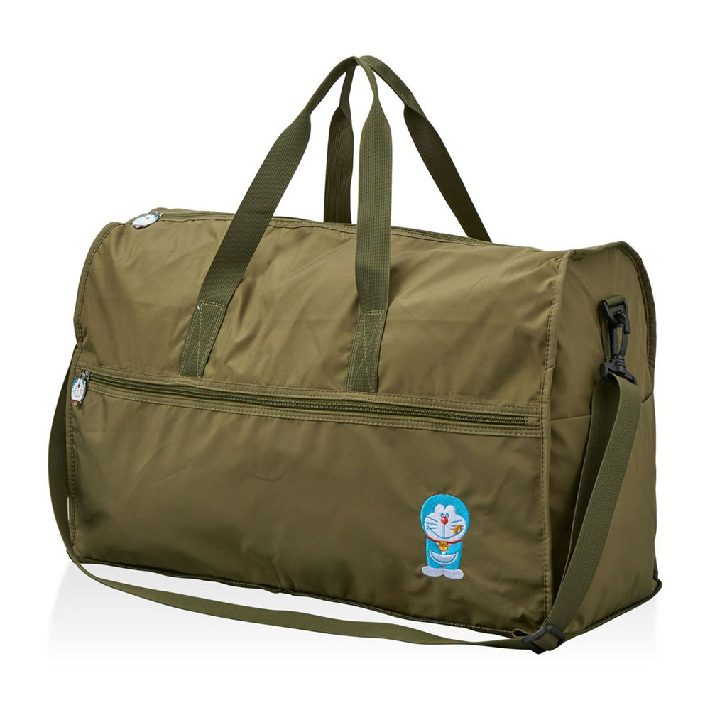 折りたたみボストンバッグ Ｌサイズ グリーン ドラえもん