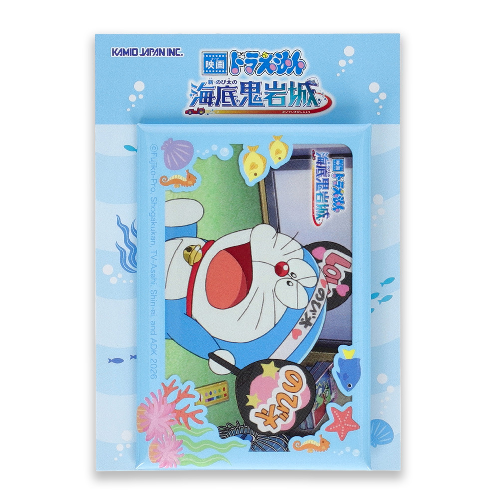 映画ドラえもん 新・のび太の海底鬼岩城　スクエア缶バッジ/ドラえもんA（場面写)