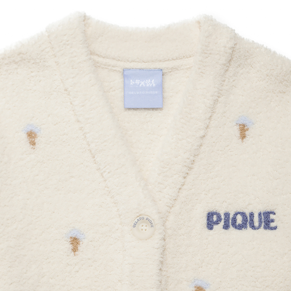 ドラえもん】【レディース】ベビモコジャガードカーディガン BLU