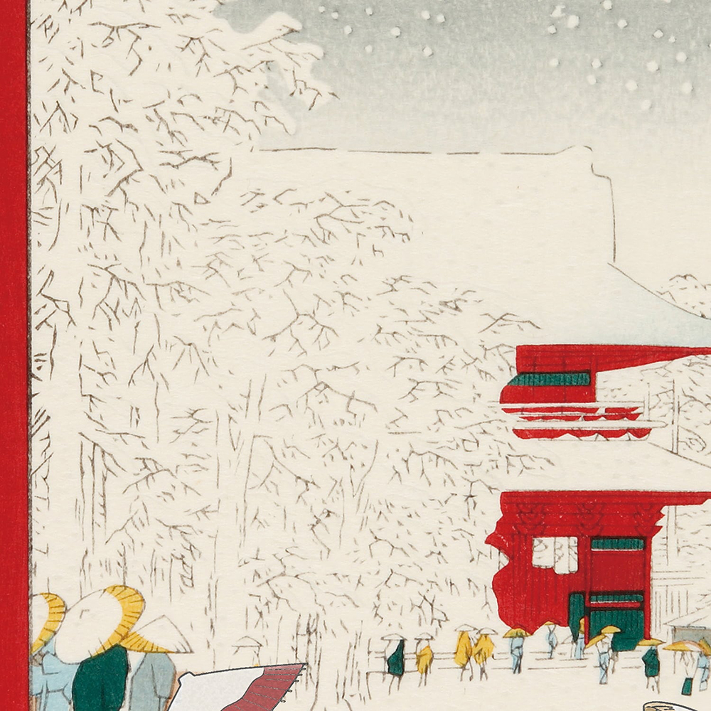 ドラえもん浮世絵木版画「名所江戸百景 浅草金龍山」