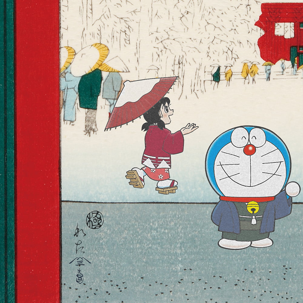 ドラえもん浮世絵木版画「名所江戸百景 浅草金龍山」｜ドラえもん未来