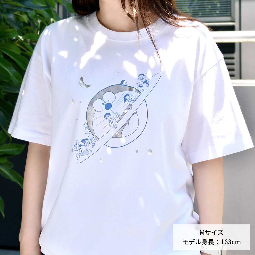 THE DORAEMON STORE オリジナル メタリックTシャツ ホワイト L