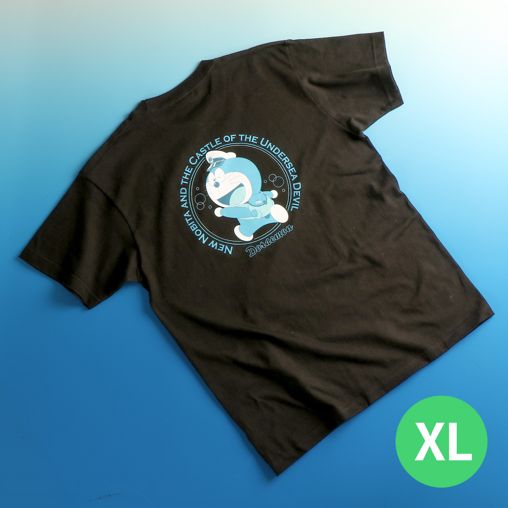 ドラえもん未来デパートオリジナル　Tシャツ映画ドラえもん 新・のび太の海底鬼岩城ブラック XL